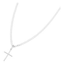 Conjunto Cordão Masculino Corrente 70cm + Pingente Crucifixo Cruz Em Prata 925