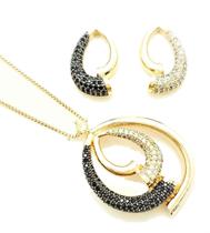 Conjunto Cordão Pingente Brincos Veleiros Microzirconias Banho Ouro 18k 4630 Conjunto Cordão Pingente Brincos Veleiros Microzirconias Banho Ouro 18k 4630