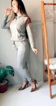 Conjunto Corina Lovers cinza mescla Conjunto Corina Lovers cinza mescla