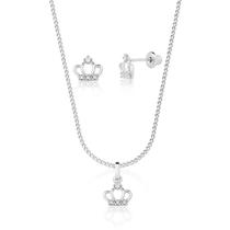 Conjunto Coroa com Pedras de Zircônia