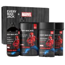 Conjunto corporal Every Man Jack Spider-Man com sabonete líquido, xampu e desodorante