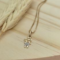 Conjunto corrente com Pingente Filho Menino Ouro 18k