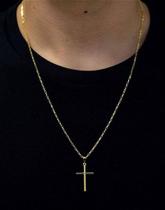 Conjunto corrente + cruz palito Conjunto corrente + cruz palito