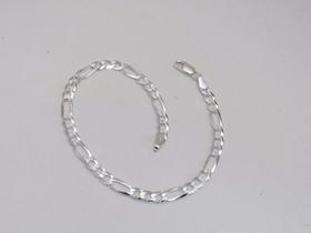 Conjunto Corrente E Pulseira 3 X 1 Masculina Em Prata 925