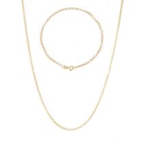 Conjunto Corrente E Pulseira Feminina Elo Português Ouro 18k Conjunto Corrente E Pulseira Feminina Elo Português Ouro 18k