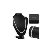 Conjunto Corrente E Pulseira Masculino Cj 91 Aço Inox 316