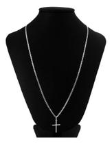 Conjunto Corrente Grumet Escama 70cm Prata + Pingente Cruz Conjunto Corrente Grumet Escama 70cm Prata + Pingente Cruz