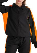 Conjunto corta vento feminino blusa e calça jaqueta para corrida caminhada ciclismo listra - Nacional