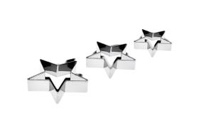 Conjunto Cortadores De Biscoito Estrela Brinox Glacê 3 Peças