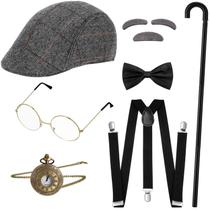Conjunto Costume SATINIOR de 7 peças vintage para idosos dos anos 1920