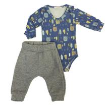 Conjunto Cotton Body e Calça Estampa Bear