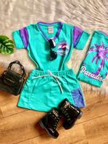 Conjunto Cotton California Moletinho Menina Cor: menta