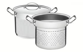 Conjunto Cozi-Pasta Em Aço Inox Fundo Triplo 2 Peças 24 Cm Tramontina Professional