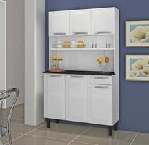 Conjunto Cozinha Com Tampo 6 Pts 1 Gaveta Rose Branco Itatiaia
