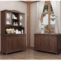 Conjunto Cozinha: Cristaleira 5 Portas 3 Gavetas Balcão 3 Portas 3 Gavetas Rubi Café Madeira Pinus - Finestra Conjunto Cozinha: Cristaleira 5 Portas 3 Gavetas Balcão 3 Portas 3 Gavetas Rubi Café Madeira Pinus - Finestra
