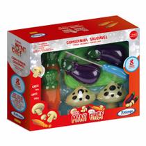 Conjunto Cozinha e Comidinha - Mini Chef - Saudável - Xalingo Conjunto Cozinha e Comidinha - Mini Chef - Saudável - Xalingo