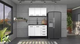 Conjunto cozinha gabinete c/ armario suspenso 100% aço 1.20 mt - cozimax
