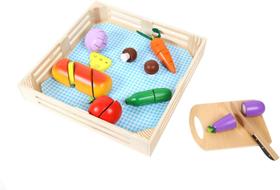 Conjunto Cozinha Infantil Comidinhas em Madeira com Corte 21 Peças Pedagógicas Conjunto Cozinha Infantil Comidinhas em Madeira com Corte 21 Peças Pedagógicas