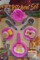 Conjunto Cozinha Infantil Kitchen Set Com Comidinhas e Utensilios Pedagógicos 20 Peças