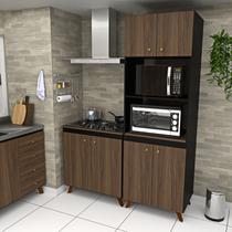 Conjunto Cozinha Modular Balcão Cooktop Torre Quente Netmobil