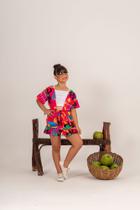 Conjunto Crd Short com Cropped e Kimono Rio