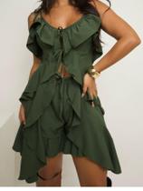 Conjunto crepe com alça boho bata e shorts moda bloqueirinha