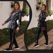 Conjunto Crepe preto tamanho P/M Conjunto Crepe preto tamanho P/M