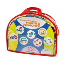 Conjunto criativo monte e desmonte com 500 peças - brink mobil - 6