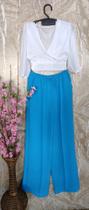 Conjunto croped + pantalona