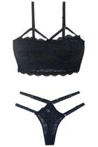 Conjunto Cropped Beyoncé de Renda sem Bojo Conjunto Cropped Beyoncé de Renda sem Bojo