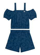 Conjunto Cropped Brandili 36226 Infantil Estampado Algodão T. 04/12