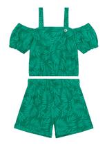 Conjunto Cropped Brandili 36226 Infantil Estampado Algodão T. 04/12