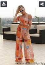 Conjunto Cropped+calça Perfect Way 015031 - G Conjunto Cropped+calça Perfect Way 015031 - G