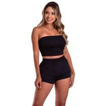 Conjunto Cropped Com Bojo e Short Conjunto Cropped Com Bojo e Short