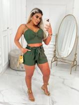 Conjunto cropped com Bojo e short super confortável Conjunto cropped com Bojo e short super confortável