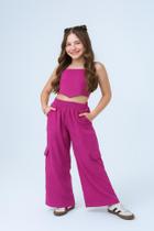 Conjunto cropped e calça cargo juvenil adolescente menina moda gringa blogueira Conjunto cropped e calça cargo juvenil adolescente menina moda gringa blogueira