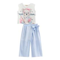 Conjunto Cropped e Calça Pantacourt Conjunto Cropped e Calça Pantacourt