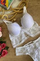 Conjunto Cropped e Calcinha com Renda Conjunto Cropped e Calcinha com Renda