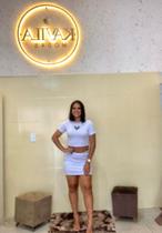 Conjunto Cropped e Saia