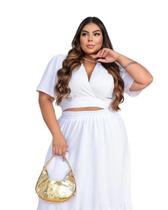 Conjunto Cropped e Saia Plus Size - Reyn Store