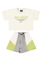 Conjunto Cropped e Short Clochard Infantil Gloss