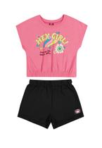 Conjunto Cropped e Short Infantil Bee Loop