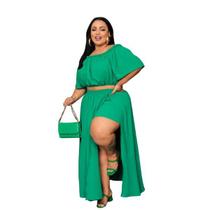 Conjunto Cropped E Shorts Saia Longa Conjunto Cropped E Shorts Saia Longa