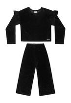 Conjunto Cropped e Wide leg Infantil Menina Quimby