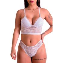 Conjunto Cropped em Renda - 4 Cores 4 Tamanhos Fascino Conjunto Cropped em Renda - 4 Cores 4 Tamanhos Fascino