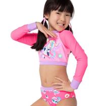 Conjunto Cropped Manga Longa e Calcinha de Biquíni Menina Unicórnio Kawaii Moda Praia Puket 110400972 Conjunto Cropped Manga Longa e Calcinha de Biquíni Menina Unicórnio Kawaii Moda Praia Puket 110400972