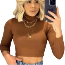 conjunto cropped manga longa + legue suplex com elastico várias cores