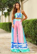 Conjunto Cropped + Pantalona Estampa Exclusiva Perfect Way - P Veste 36