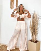 Conjunto cropped + pantalona