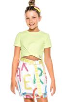 Conjunto Cropped Saia Letras Mylu Conjunto Cropped Saia Letras Mylu